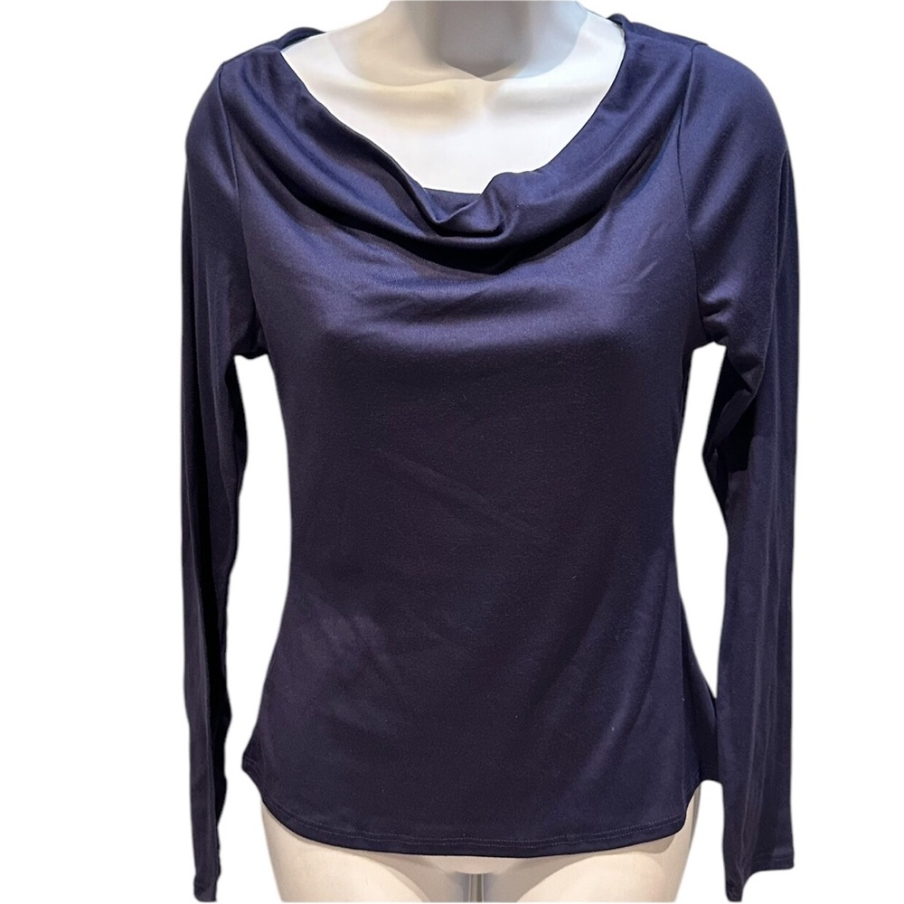 Stitch Fix x Kaileigh Long Sleeve Navy Blue Top Size Small